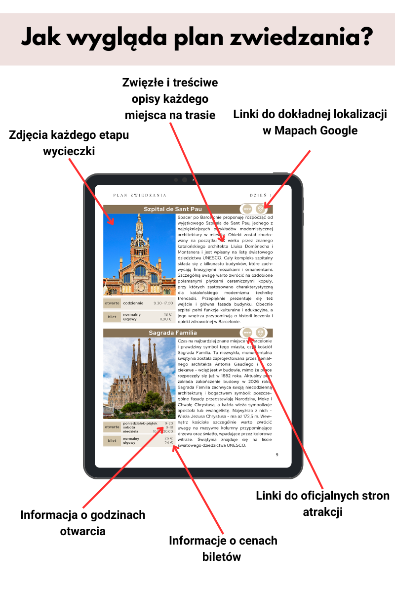 Barcelona plan zwiedzania przewodnik mapa atrakcji ebook pdf
