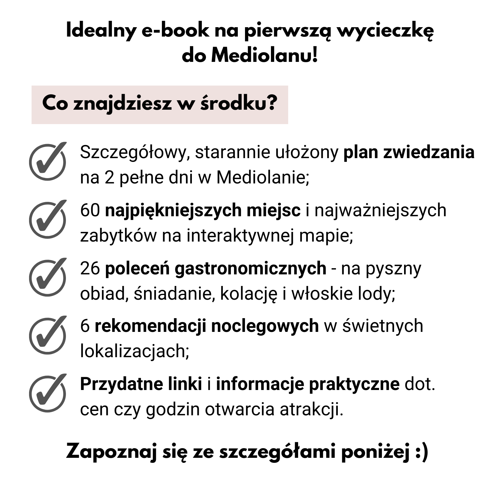 mediolan plan zwiedzania ebook