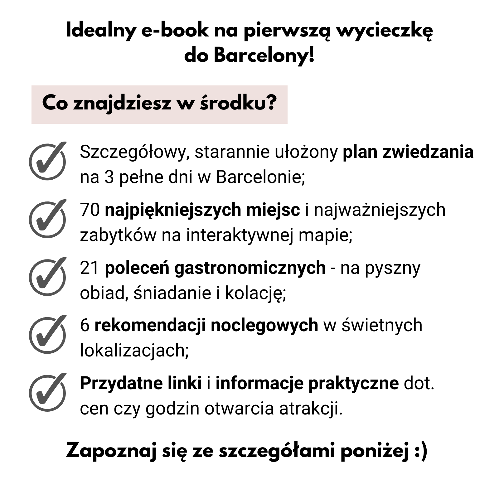 Barcelona plan zwiedzania i mapa atrakcji 